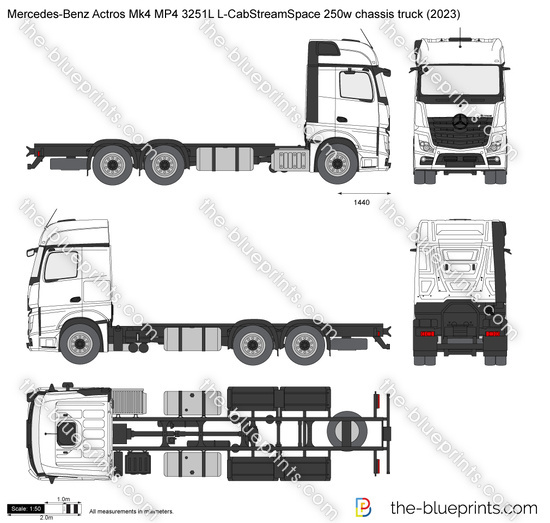 Mercedes-Benz Actros Mk4 MP4 3251L L-CabStreamSpace 250w chassis