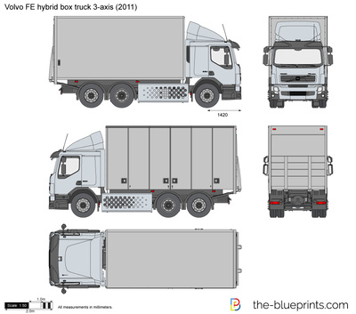 Volvo FE hybrid box truck 3-axis (2011)