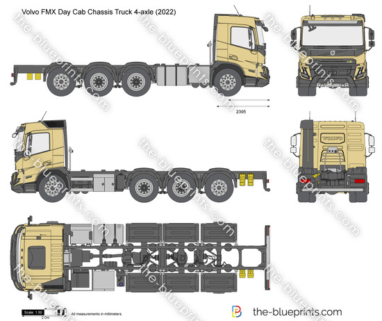 Volvo FMX Day Cab Chassis Truck 4-axle