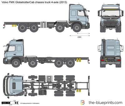 Volvo FMX GlobetrotterCab chassis truck 4-axle
