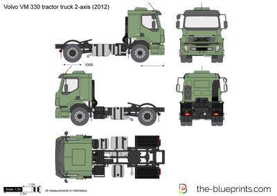Volvo VM 330 tractor truck 2-axis (2012)