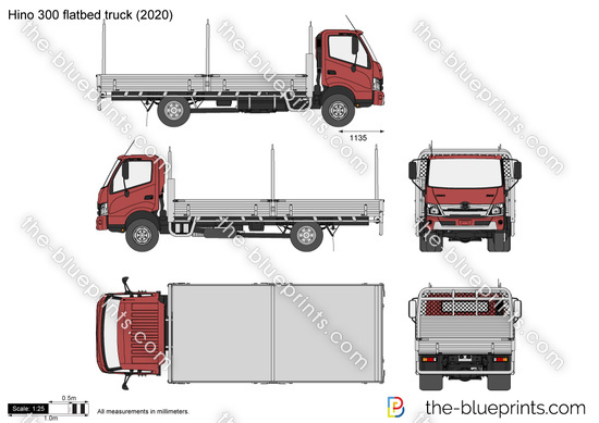 Hino 300 flatbed truck