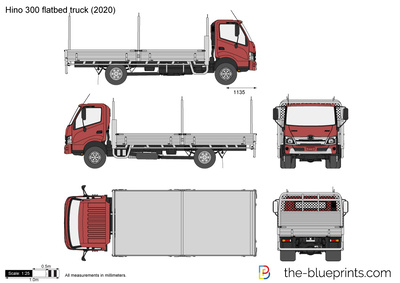 Hino 300 flatbed truck