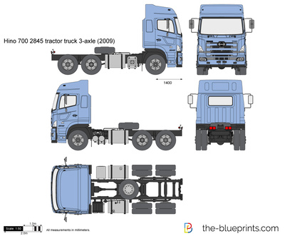 Hino 700 2845 tractor truck 3-axle (2009)