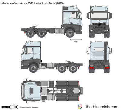 Mercedes-Benz Arocs 2561 tractor truck 3-axis (2013)