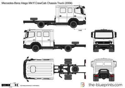 Mercedes-Benz Atego Mk1f CrewCab Chassis Truck