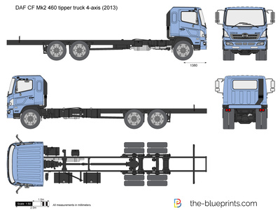 DAF CF Mk2 460 tipper truck 4-axis (2013)