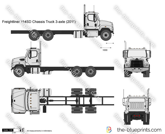 Freightliner 114SD Chassis Truck 3-axle