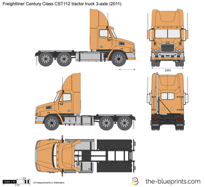 Freightliner Century Class CST112 tractor truck 3-axle