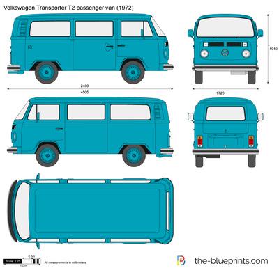 Volkswagen Transporter T2 passenger van (1972)