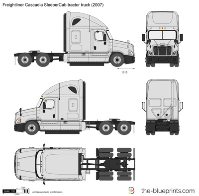 Freightliner Cascadia SleeperCab tractor truck