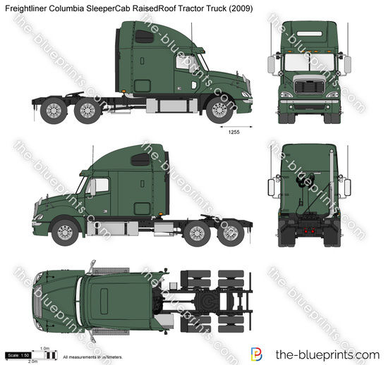 Freightliner Columbia SleeperCab RaisedRoof Tractor Truck