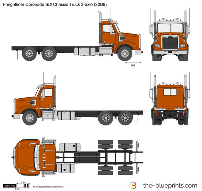 Freightliner Coronado SD Chassis Truck 3-axle