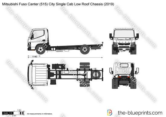 Mitsubishi Fuso Canter (515) City Single Cab Low Roof Chassis