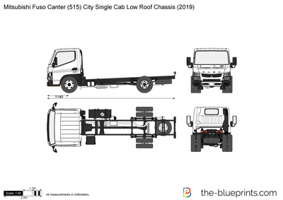 Mitsubishi Fuso Canter (515) City Single Cab Low Roof Chassis (2019)