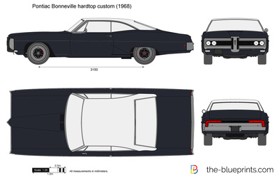Pontiac Bonneville hardtop custom (1968)