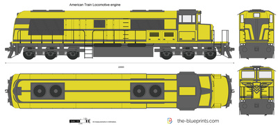 American Train Locomotive engine