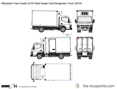 Mitsubishi Fuso Canter (515) Wide Single Cab Refrigerator Truck (2019)