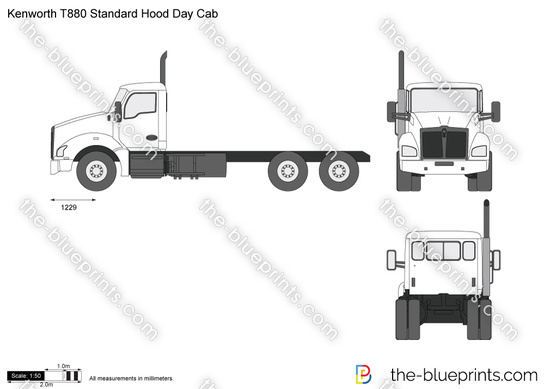 Kenworth T880 Standard Hood Day Cab