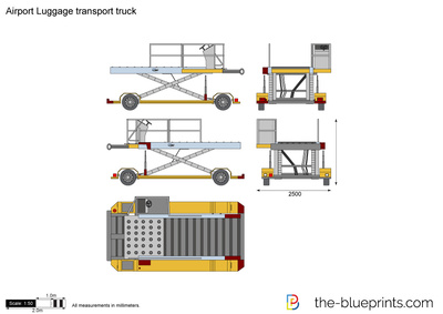 Airport Luggage transport truck
