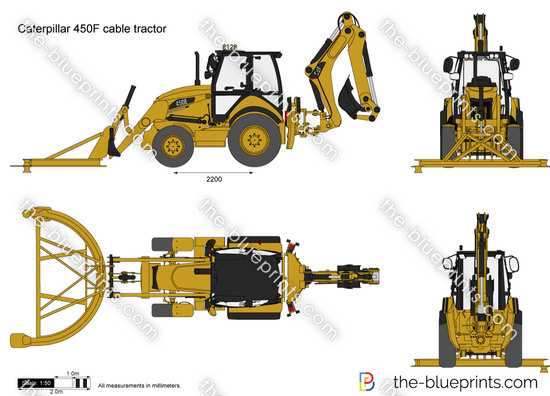 Caterpillar 450F cable tractor